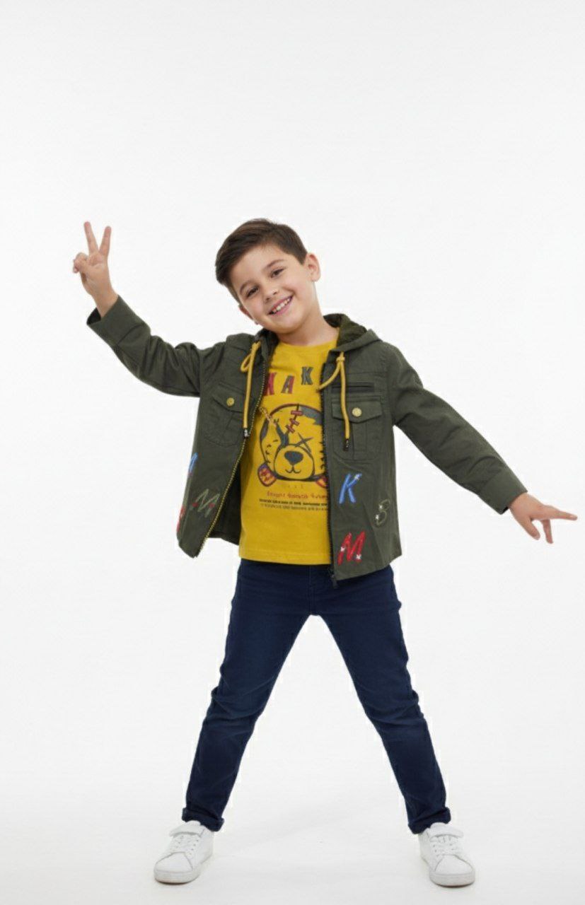 Sina Kids Boys Twin Gabardine Jacket 5121