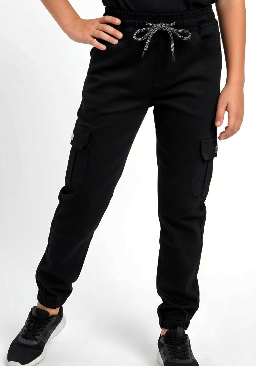 Black Slim Pants for Kids – 2 Pockets 1102 2102 3102
