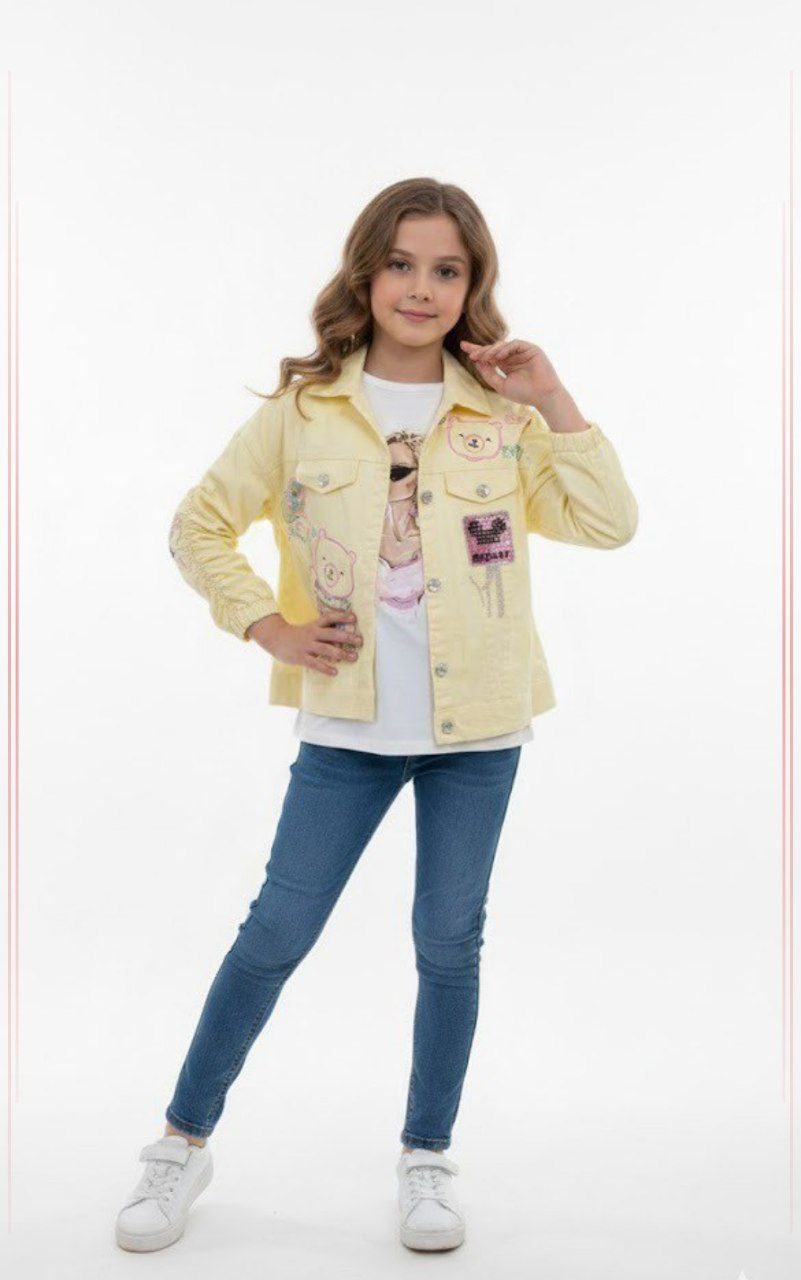 Sina Kids Girls Gabardine Jacket Set 7116