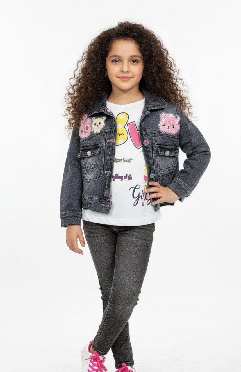Girls Denim Jacket – Cute Style 7103
